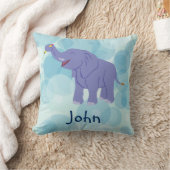 Happy Elephant (Personalize) Kissen (Decke)