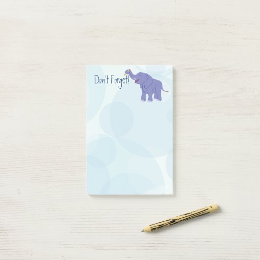 Happy Elephant Post-it Klebezettel (Auf Schreibtisch)