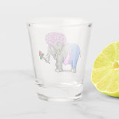 Happy Elephants Valentinstag Schnapsglas (Rückseite)