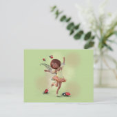 Happy Elf und Ladybug Postkarte (Stehend Vorderseite)