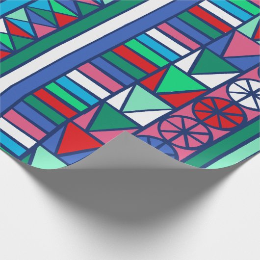 Happy Elves Graphic Gift Wrap Geschenkpapier (Ecke)