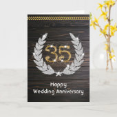 Happy Emerald 35. Hochzeitstag Karte (Gelbe Blume)