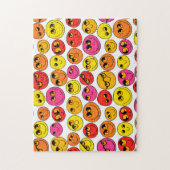Happy Emoji Faces Funny Yellow Pink Red Orange Puzzle (Vertikal)