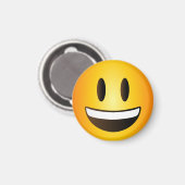Happy Emoji lächelnd Gesicht Magnet (Vorderseite/Rückseite)