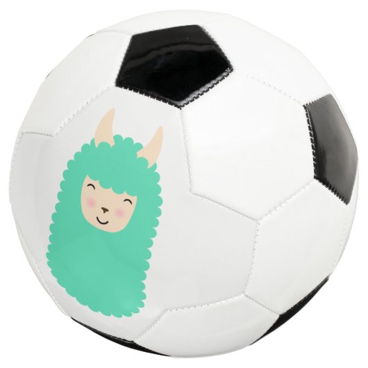 Happy Emoji Llama Soccer Ball (Dreiviertel)