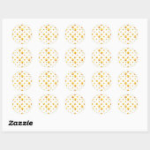 Happy Emoji Pattern Round Sticker (Blatt)