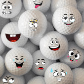 Happy Emoticon Golfball