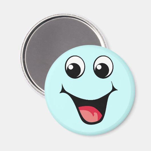 Happy Emoticon Magnet (Vorderseite/Rückseite)