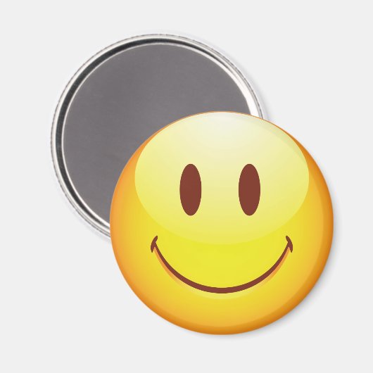 Happy Emoticon Magnet (Vorderseite/Rückseite)