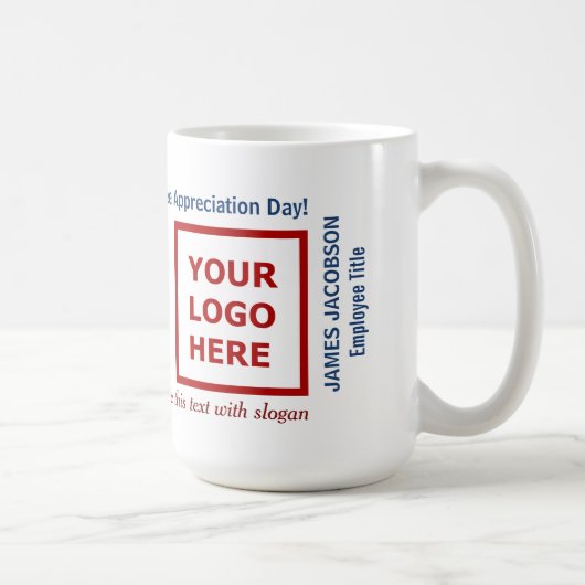 Happy Employee Appreciation Day Business Logo  Kaffeetasse (Rechts)