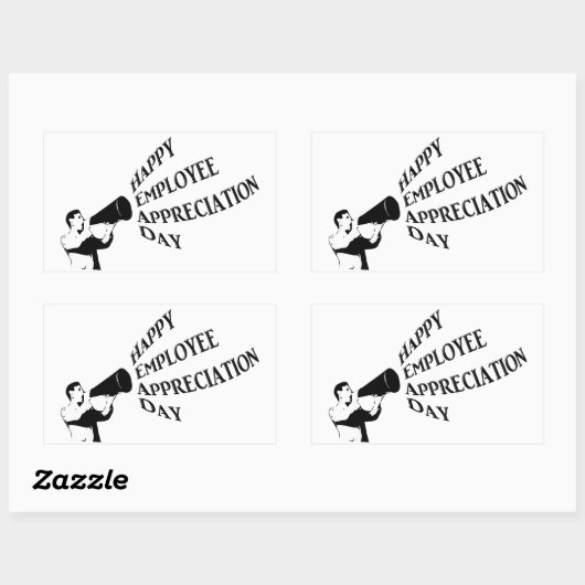 Happy Employee Appreciation Day Rechteckiger Aufkleber (Blatt)