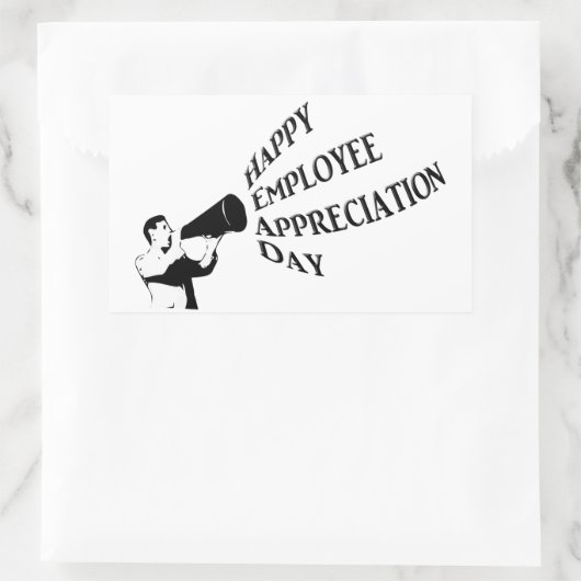 Happy Employee Appreciation Day Rechteckiger Aufkleber (Tasche)