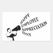 Happy Employee Appreciation Day Rechteckiger Aufkleber (Vorderseite)