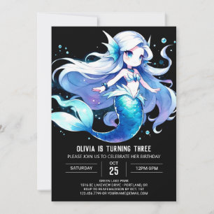 Happy Enchanted Mermaid Birthday Einladung