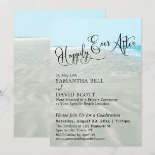 Happy End Drehbuch, Strand Hochzeitsfeier Einladung