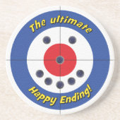 Happy Ending Sandstone Untersetzer - (blau) (Vorne)