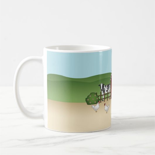 Happy English Cream Golden Retriever auf dem Bauer Kaffeetasse (Links)