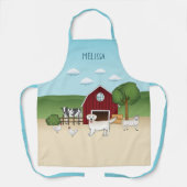 Happy English Cream Golden Retriever auf dem Bauer Schürze (Vorderseite)