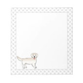 Happy English Cream Golden Retriever Dog with Paws Notizblock (Vorderseite)