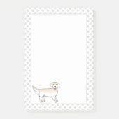 Happy English Cream Golden Retriever Dog with Paws Post-it Klebezettel (Vorderseite)