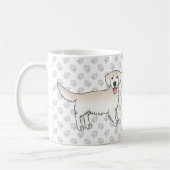 Happy English Cream Golden Retriever Hunde & Paws Kaffeetasse (Links)