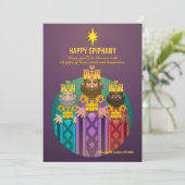 Happy Epiphany Holiday Card Feiertagskarte (Stehend Vorderseite)