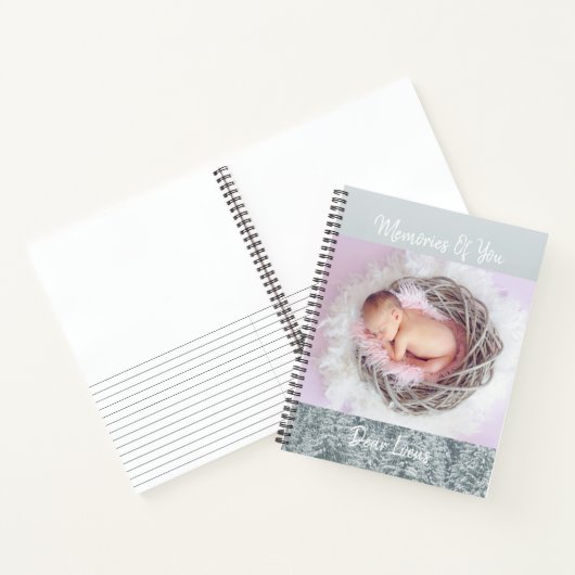 Happy Erinnerungen Foto- und Textdiy Keepake Baby Notizblock (Innenseite)