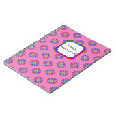 Happy Erinnerungen Pink Star Mandala Boho Notebook Notizblock (Linke Seite)
