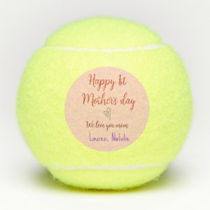 Happy erste Mütter Tag hinzufügen Namen Text Mommy Tennisbälle