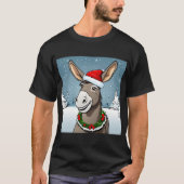 Happy Esel Weihnachten T-Shirt (Vorderseite)