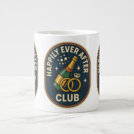 Happy Ever After Club Jumbo Tasse - Retro Wedding