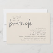 Happy Ever After Lunch Moderne Hochzeitsfeier Einladung (Vorderseite)