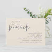 Happy Ever After Lunch Moderne Hochzeitsfeier Einladung (Stehend Vorderseite)