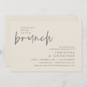 Happy Ever After Lunch Moderne Hochzeitsfeier Einladung (Vorne/Hinten)