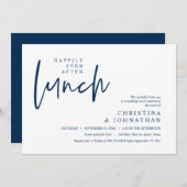 Happy Ever After Lunch Moderne Hochzeitsfeier Einladung (Vorne/Hinten)