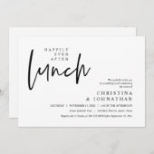 Happy Ever After Lunch Moderne Hochzeitsfeier Einladung (Vorne/Hinten)