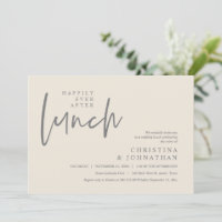 Happy Ever After Lunch Moderne Hochzeitsfeier