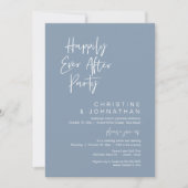 Happy ever After, Modernes Hochzeitsdinner Party Einladung (Vorderseite)