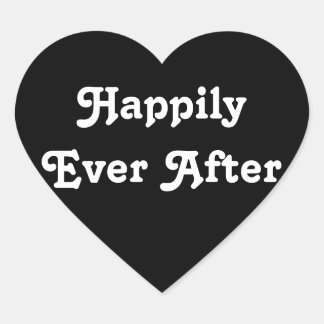 Happy Ever - Einfaches Herz für Hochzeitsempfang Herz-Aufkleber