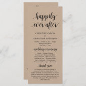 Happy ever, Modern Wedding Zeremony, Kraft Programm (Vorne/Hinten)