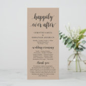Happy ever, Modern Wedding Zeremony, Kraft Programm (Stehend Vorderseite)