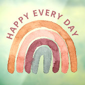 Happy Every Day - Modernes Boho-Regenbogenfenster Fensteraufkleber (Blatt 3)