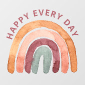Happy Every Day - Modernes Boho-Regenbogenfenster Fensteraufkleber (Blatt)