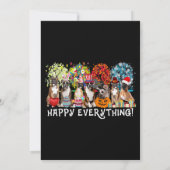 Happy Everything Boxer Hund Saisons Ganzjähriger B Einladung (Rückseite)