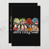 Happy Everything Boxer Hund Saisons Ganzjähriger B Einladung (Vorne/Hinten)