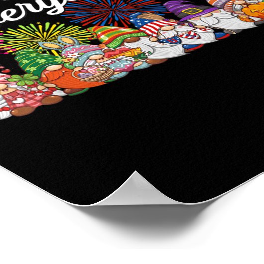 Happy Everything Gnomes For All Year Every Holiday Poster (Ecke)