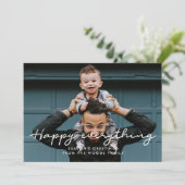 Happy Everything Modernes Weihnachtsfest Foto Feiertagskarte (Stehend Vorderseite)