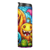 Happy Evil Halloween Pumpkins Thermosbecher (Nach rechts gedreht)