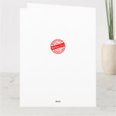 Happy Expectant Mama Holding Balloons Card Karte (Rückseite)