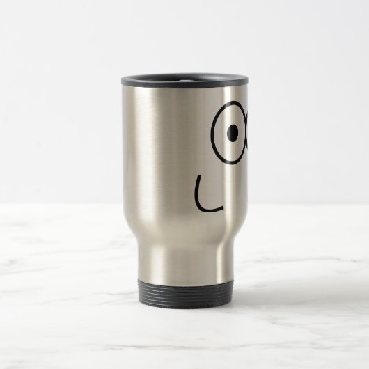 Happy Eyes and Mouth - Travel Mug Reisebecher (Mittel)